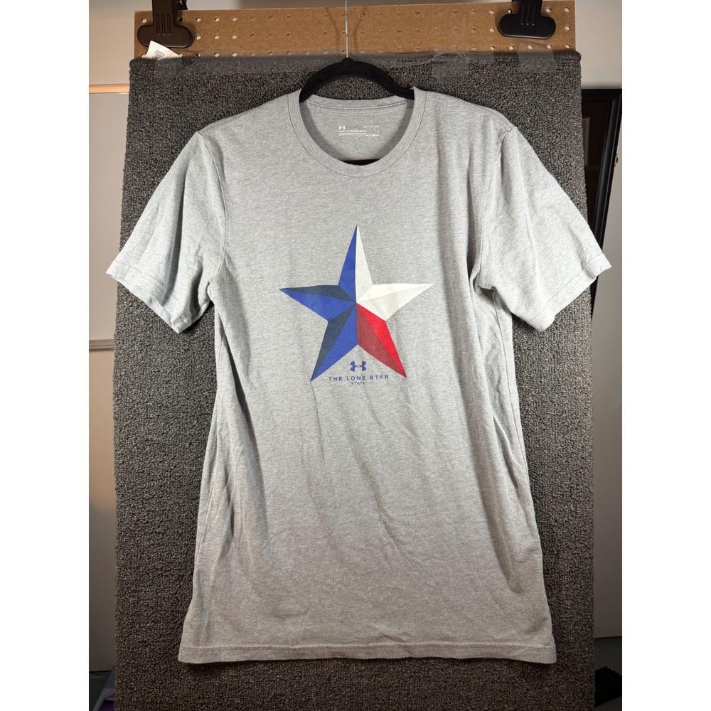 Under Armour T-Shirt Mens Small Gray Lone Star State Texas Graphic Tee